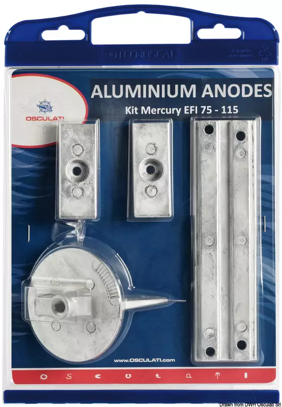 Osculati anodisarja (alu) Mercury 75/80/90/100/115 EFI - Anodisarjat - D383411 - 1