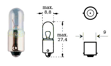 Polttimo 12v 4w Ba 9s - Polttimot - D495151 - 1