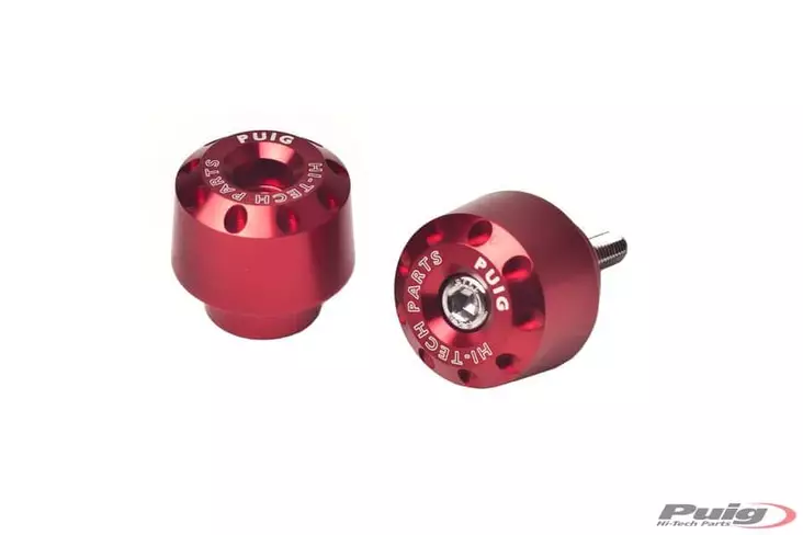 Puig Bar End Aluminum Short Bmw/Suzuki C/Red - Moottoripyörän ohjaustangot päät - D299631 - 1
