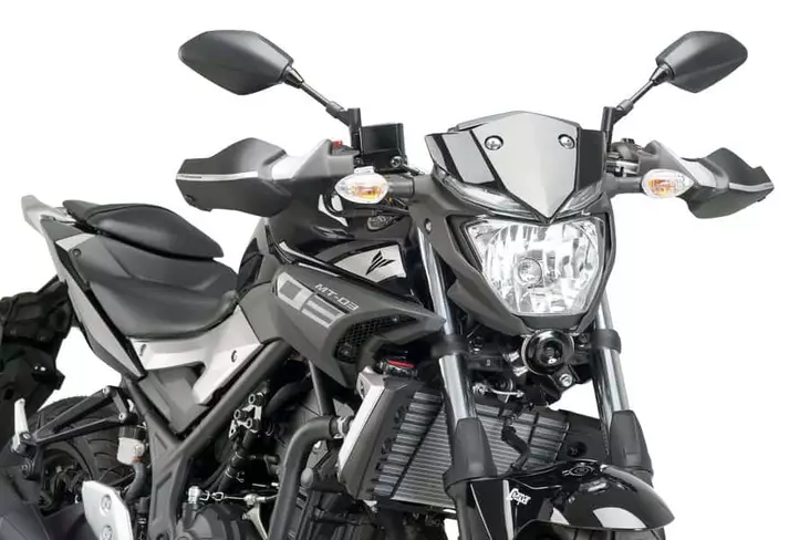Puig Hand Guards Yamaha Mt-03 16'-18'C/Carbon - Moottoripyörän käsisuojat - D301771 - 1