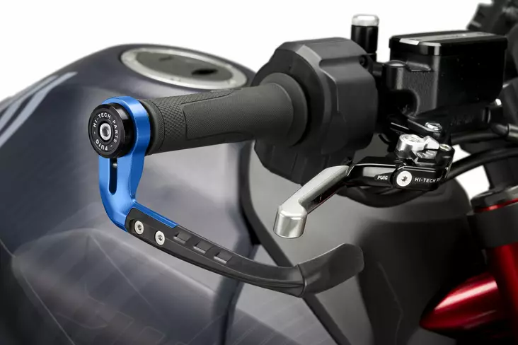 Puig Protector Brake Lever Raw C/Blue - Moottoripyörän käsisuojat - D510921 - 1