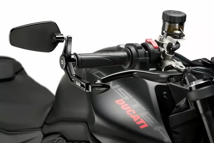 Puig Protector Brake Lever With Rearview Mirror Pro - Moottoripyörän käsisuojat - D487831 - 1