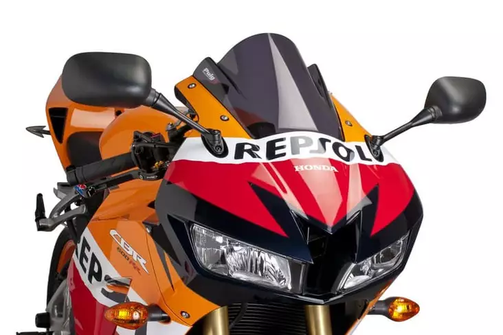Puig Racing Screen Honda Cbr600Rr 13-17 C/Dark Smoke - Moottoripyörän tuulisuojat - D299731 - 1