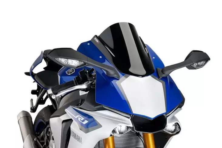 Puig Racing Screen Yamaha Yzf-R1 15'-19' C/Black - Moottoripyörän tuulisuojat - D301061 - 1