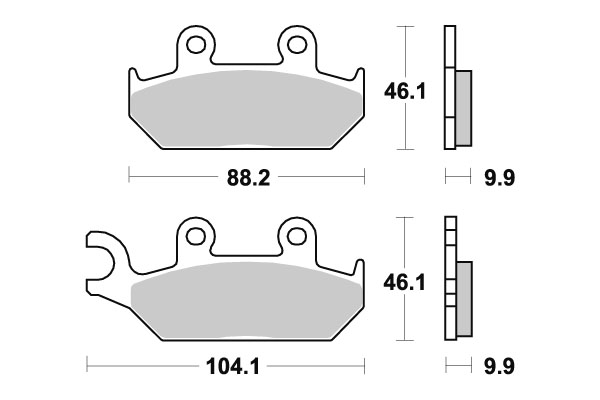Sbs Jarrupalat Ceramic - Moottoripyörän jarrupalat - D220821 - 1
