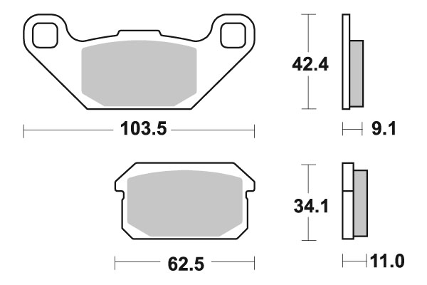 Sbs Jarrupalat Ceramic - Moottoripyörän jarrupalat - D221001 - 1