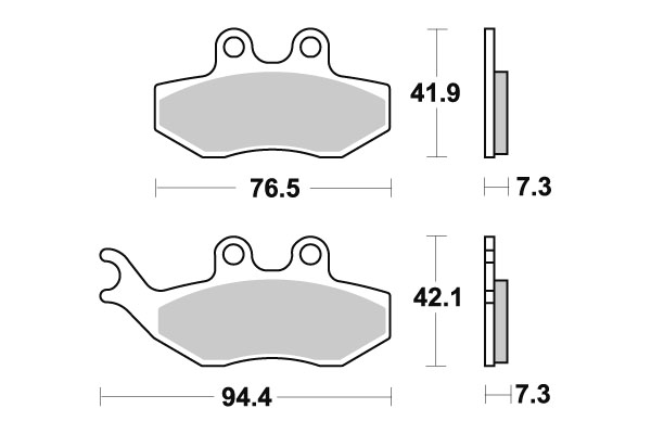 Sbs Jarrupalat Ceramic - Moottoripyörän jarrupalat - D58141 - 1