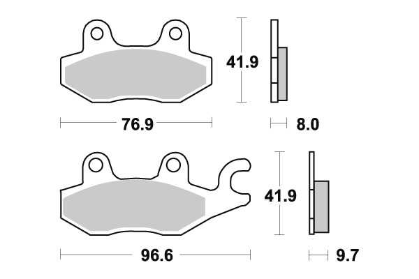 Sbs Jarrupalat Ceramic - Moottoripyörän jarrupalat - D91501 - 1