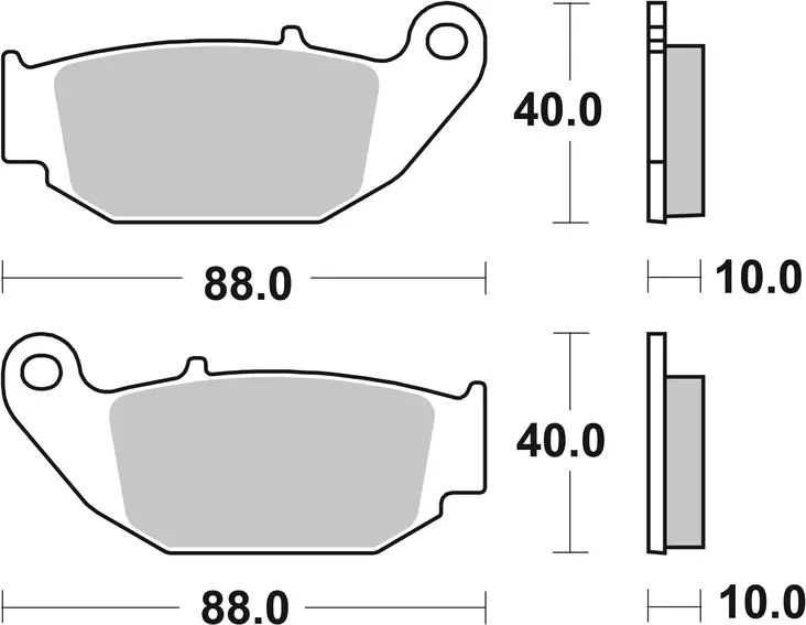 Sbs Jarrupalat Racing Sintered - Moottoripyörän jarrupalat - D221051 - 1
