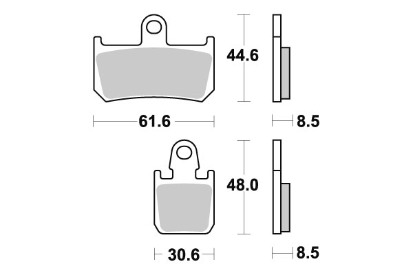 Sbs Jarrupalat Sintered - Moottoripyörän jarrupalat - D65371 - 1