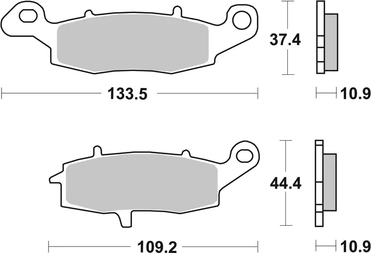 Sbs Jarrupalat Sintered Taakse - Moottoripyörän jarrupalat - D144361 - 1