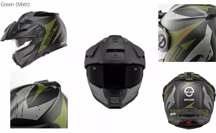 Schuberth Kypärä E2 Explorer Matta Vihreä - Avattavat kypärät - D456241 - 1