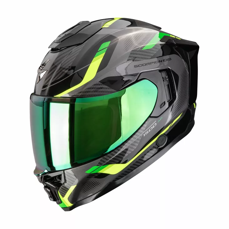 SCORPION Helmet EXO-1500 AIR SLEEK Black-Green - Umpikypärät - D534521 - 1