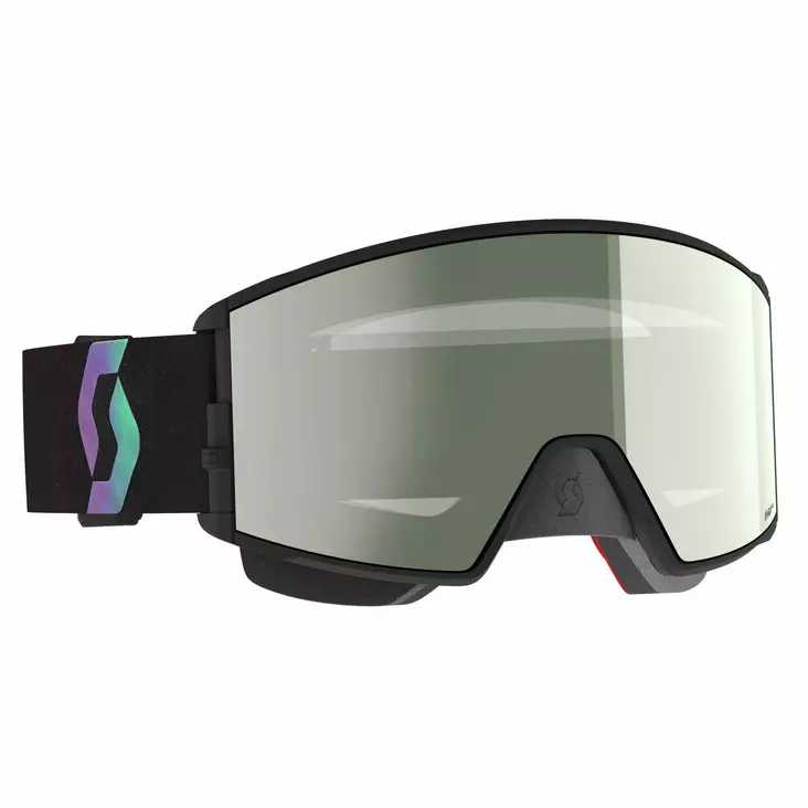 Scott Goggle React SMB AMP pro black/aurora green amp pro white chrome - Kelkkailu ajolasit & linssit - D500941 - 1