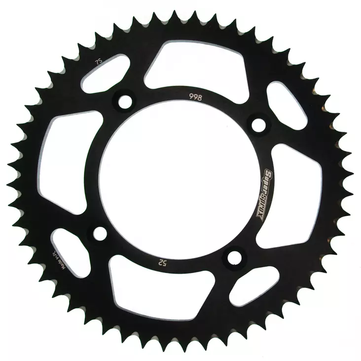 Supersprox Alumiini takaratas RAL-998:52 Musta - Moottoripyörän takarattaat - D307591 - 1