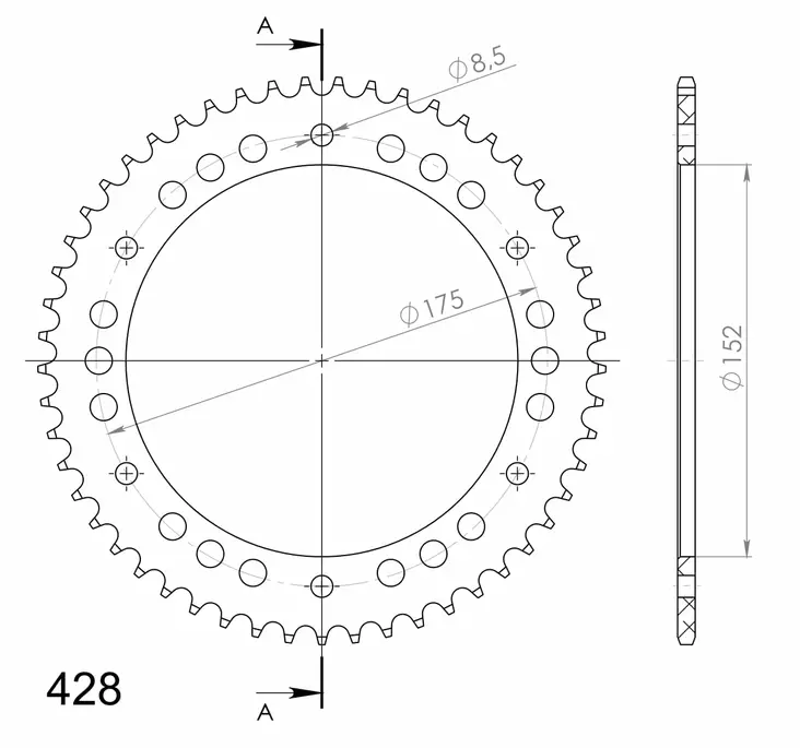 Supersprox Alu TakaratasYA WR125 Sininen 53 - Moottoripyörän takarattaat - D212101 - 1