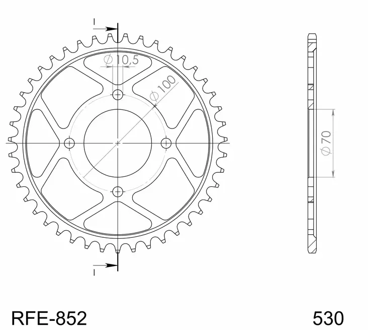 Supersprox / JT Teräs takaratas 852.41 - Moottoripyörän takarattaat - D217021 - 1