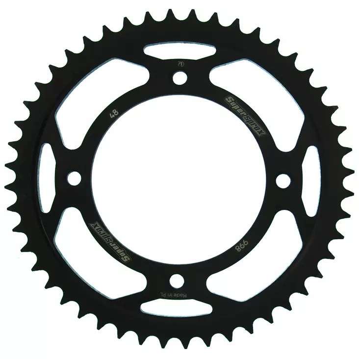 Supersprox Teräs takaratas SU RM80/85 / YA YZ80/85 Musta 48 - Moottoripyörän takarattaat - D211731 - 1