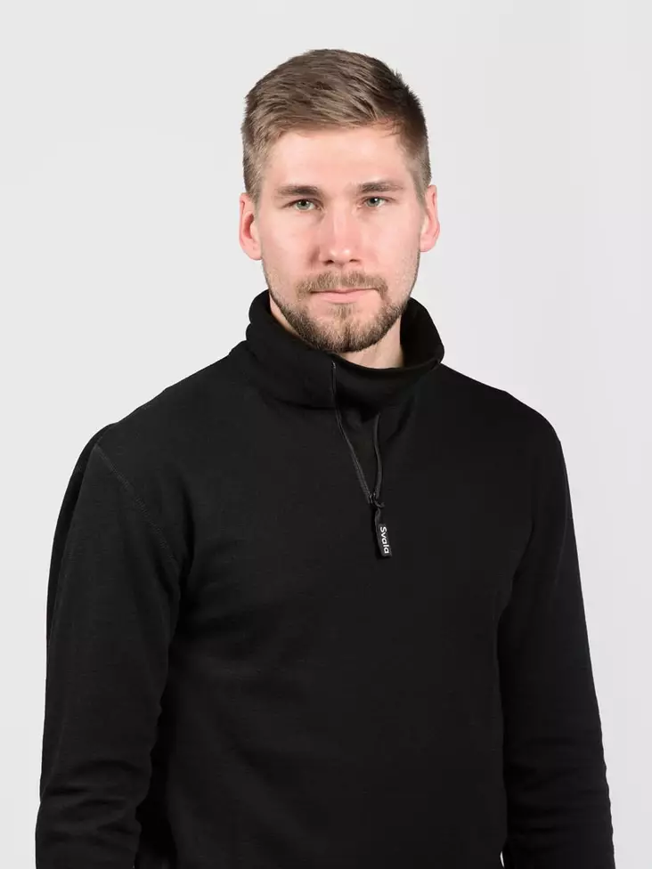 SVALA Merino Extreme Zip-Neck unisex musta - Muut moottoripyörävaatteet/tarvikkeet - D247421 - 1