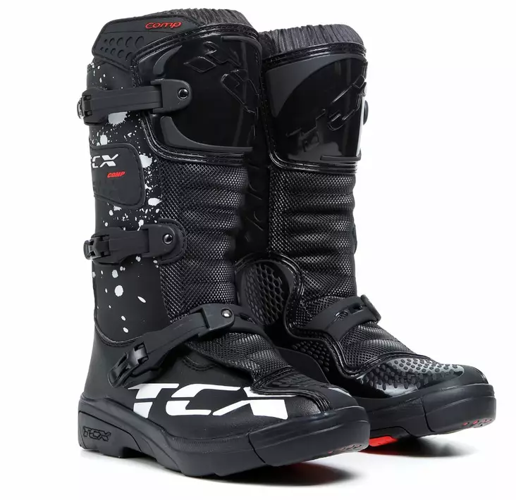 TCX MX Ajosaapas Comp-Kid Musta/Musta/Valkoinen - Offroad ajosaappaat - D415821 - 1