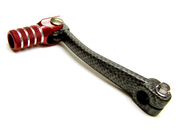 Tec-X Vaihdepoljin Carbon-kuvio/Punainen Minarelli AM6 - Mopon Polkimet - D118541 - 1