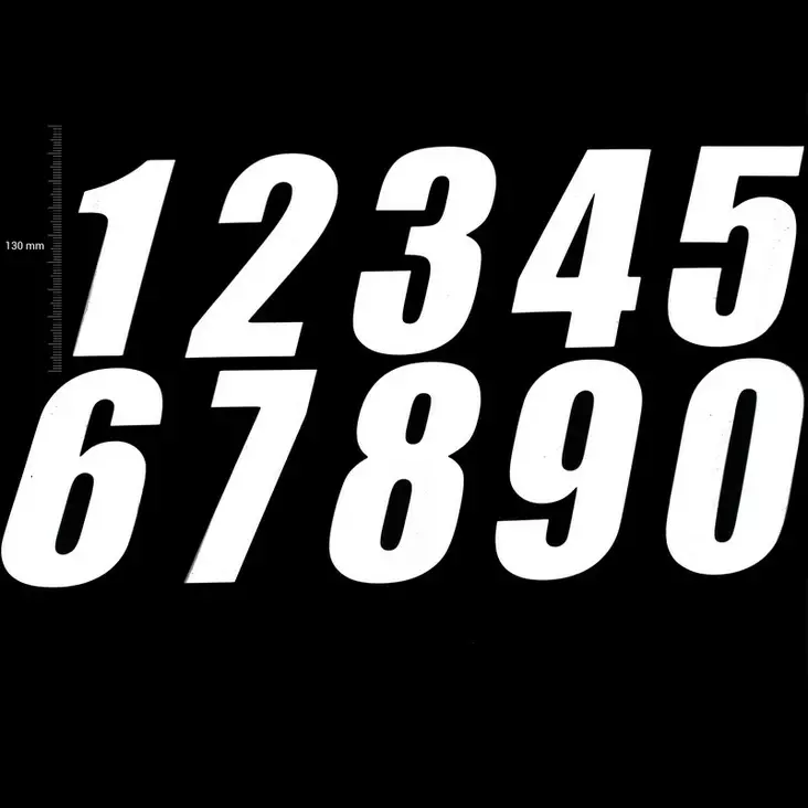 TMV Pro Digits 130mm White '8' (3pcs) - Numeropohjat ja kilpanumerot - D450121 - 1