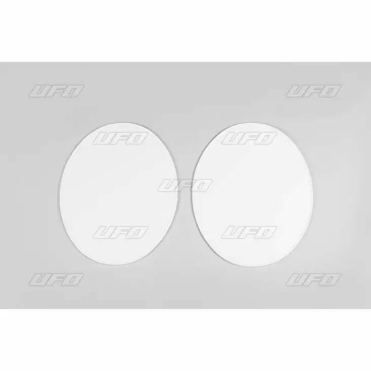 UFO Etunumerokilpi veteran MX/Enduro 1970 2-pack Valkoinen - Moottoripyörän numerokilvet - D220051 - 1
