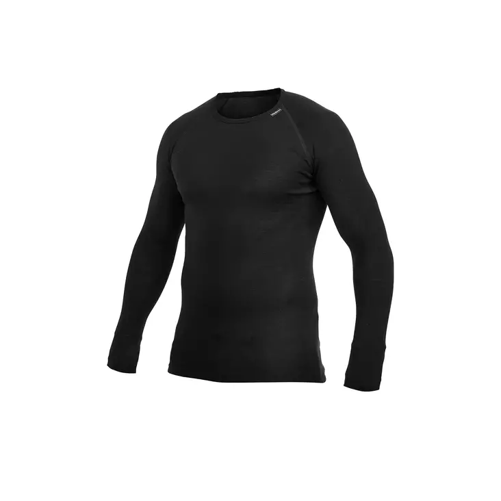Woolpower Crewneck Merino aluspaita musta - Kelkkailu alusvaatteet & kypärähuput - D175131 - 1