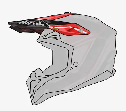 Airoh Aviator 3 Lippa League punainen - Offroad kypärien lipat - D504252 - 1