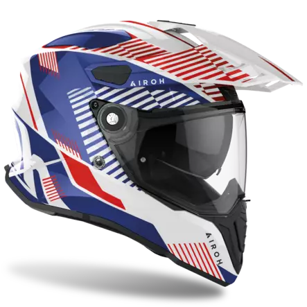 Airoh Commander Boost valkoinen/sininen kiiltävä - Adventure-kypärät - D413872 - 2