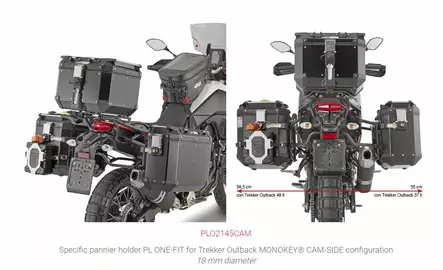 GIVI RAPID RELEASE SIDE CASE HOLDER - Moottoripyörän laukkujen kiinnityssarjat - D355072 - 1