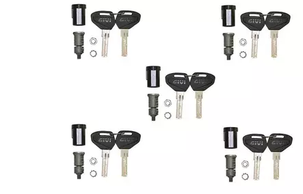 Givi Security lock lukkosarja sis. 3 lukkopesää + 6 avainta - Moottoripyörän laukkujen tarvikkeet - D130682 - 2
