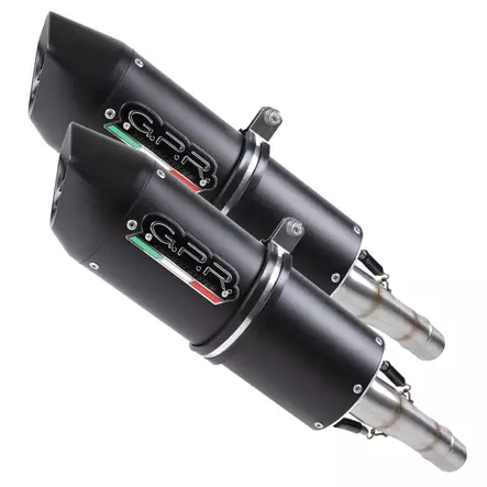 GPR Aprilia Dorsoduro 750 2008/16 Pair Racing slip-on exhaust Furore Nero - Moottoripyörän äänenvaimentimet - D422422 - 1