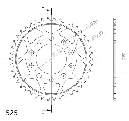 Supersprox Teräs takaratas 1332.42 - Moottoripyörän takarattaat - D65142 - 2