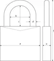 ABUS Marine Riippulukko T84MB/20 - Vene lukkoja - D332302 - 2
