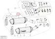 Akrapovic Äänenvaimennin Vasen CA Z1000 2014-2020 - Moottoripyörän äänenvaimentimen varaosat - D374192 - 1