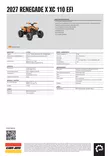 Can-Am 27 Renegade X XC 110 EFI Orange Crush - Can-Am lastenmönkijät - 146972 - 2