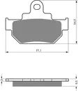 GOLDFREN Jarrupalat 046 Ceramic Carbon AD Front DR600 85-89 RM250 86-86 - Moottoripyörän jarrupalat - D227812 - 1