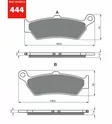 GOLDFREN Jarrupalat 444 Ceramic Carbon AD - Moottoripyörän jarrupalat - D525432 - 1