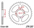 JT Takaratas JTR257.30 - Moottoripyörän takarattaat - D524002 - 2