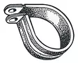 Letkunkiristin kumisuojattu 45 mm 10 kpl/pakk - Veneen Letkunkiristimet - D123102 - 1