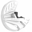 Polisport Disk with bottom fork prot Honda CRF450R(10-14) white/black (8) - Moottoripyörän haarukansuojat - D344252 - 1