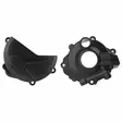 Polisport Kit Clutch+Ignition cover protector CRF250R/X (18-..) Black (18) - Moottoripyörän moottorin suojakopat - D400612 - 1