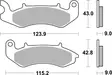 Sbs Jarrupalat Ceramic - Moottoripyörän jarrupalat - D280392 - 2