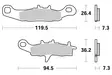 Sbs Jarrupalat Racing Sintered - Moottoripyörän jarrupalat - D220892 - 1