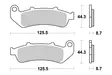 Sbs Jarrupalat Sintered - Moottoripyörän jarrupalat - D2712 - 2