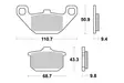 Sbs Jarrupalat Sintered Taakse - Moottoripyörän jarrupalat - D2532 - 2