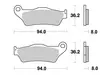 Sbs Jarrupalat Sintered Taakse - Moottoripyörän jarrupalat - D2692 - 1