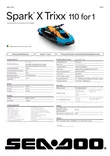 Sea-Doo 27 Spark X Trixx 110 For 1 iDF Gulfstream Blue / Orange Crush - Sea-Doo vesijetti 2027 mallisto - 147002 - 3