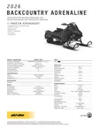 SKI-DOO 26 BACKCOUNTRY ADRENALINE 600R E-TEC 51MM - Ski-Doo Crossover 2026 - 139212 - 3